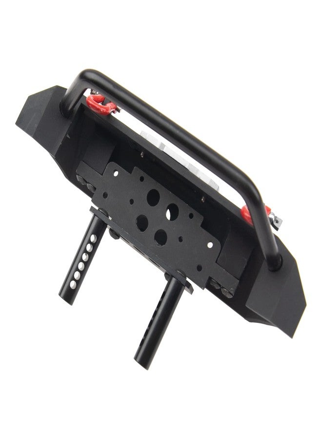 Share Goo مصد أمامي معدني من ShareGoo مع مقطورة سحب متوافق مع سيارات Axial SCX10 90046 90047 و Traxxas TRX-4 و Redcat Gen8 1/10 RC Crawler (مصد أمامي) - Image 4